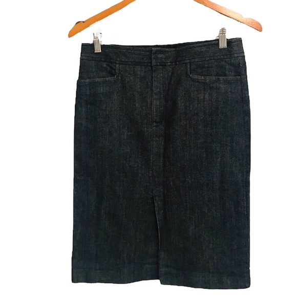 Zara Dresses & Skirts - Zara Black Denim Pencil Skirt Sz 6